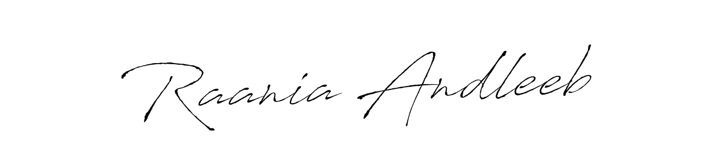 Design your own signature with our free online signature maker. With this signature software, you can create a handwritten (Antro_Vectra) signature for name Raania Andleeb. Raania Andleeb signature style 6 images and pictures png