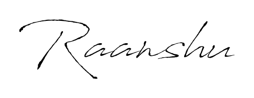 Use a signature maker to create a handwritten signature online. With this signature software, you can design (Antro_Vectra) your own signature for name Raanshu. Raanshu signature style 6 images and pictures png