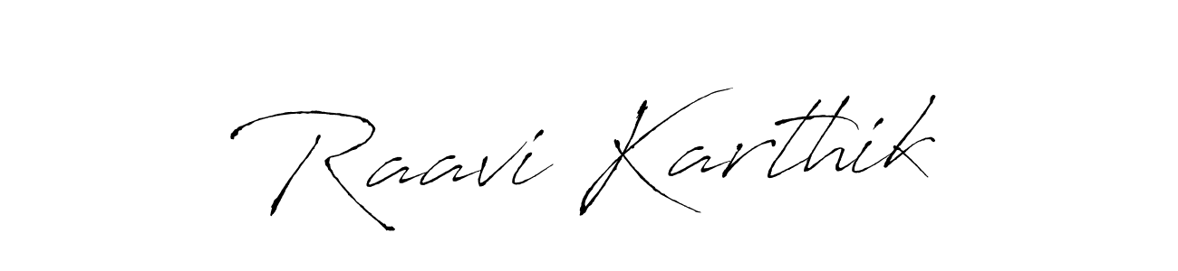 Create a beautiful signature design for name Raavi Karthik. With this signature (Antro_Vectra) fonts, you can make a handwritten signature for free. Raavi Karthik signature style 6 images and pictures png