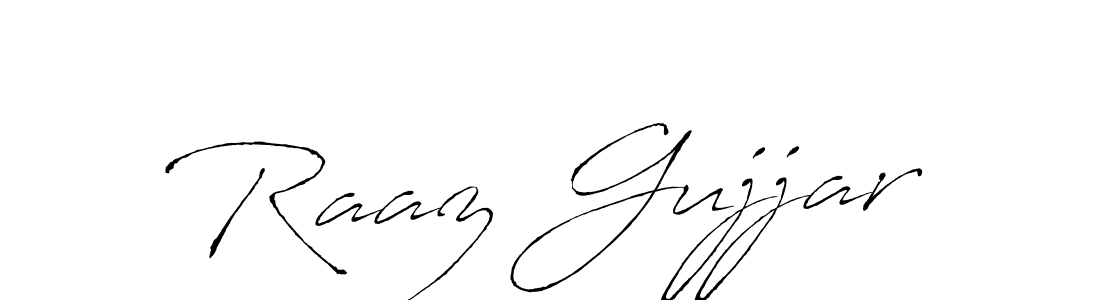 How to make Raaz Gujjar signature? Antro_Vectra is a professional autograph style. Create handwritten signature for Raaz Gujjar name. Raaz Gujjar signature style 6 images and pictures png