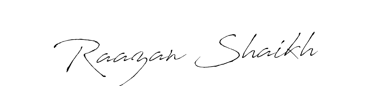Antro_Vectra is a professional signature style that is perfect for those who want to add a touch of class to their signature. It is also a great choice for those who want to make their signature more unique. Get Raazan Shaikh name to fancy signature for free. Raazan Shaikh signature style 6 images and pictures png