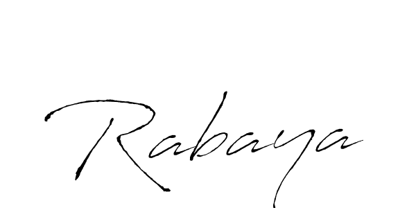 Design your own signature with our free online signature maker. With this signature software, you can create a handwritten (Antro_Vectra) signature for name Rabaya. Rabaya signature style 6 images and pictures png