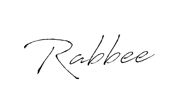 Rabbee stylish signature style. Best Handwritten Sign (Antro_Vectra) for my name. Handwritten Signature Collection Ideas for my name Rabbee. Rabbee signature style 6 images and pictures png