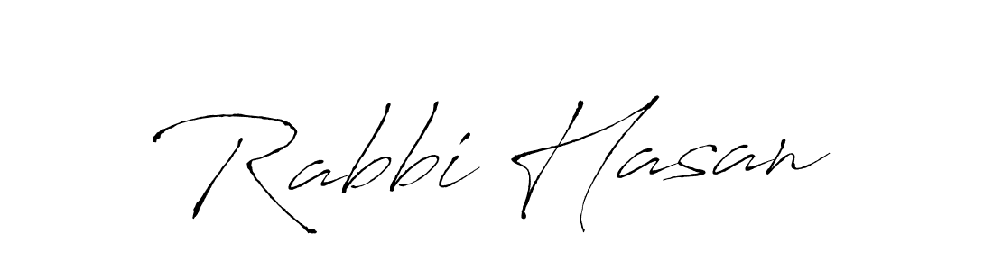 Make a beautiful signature design for name Rabbi Hasan. With this signature (Antro_Vectra) style, you can create a handwritten signature for free. Rabbi Hasan signature style 6 images and pictures png