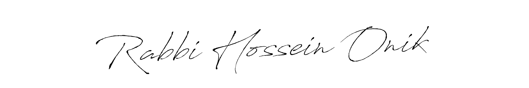 Use a signature maker to create a handwritten signature online. With this signature software, you can design (Antro_Vectra) your own signature for name Rabbi Hossein Onik. Rabbi Hossein Onik signature style 6 images and pictures png