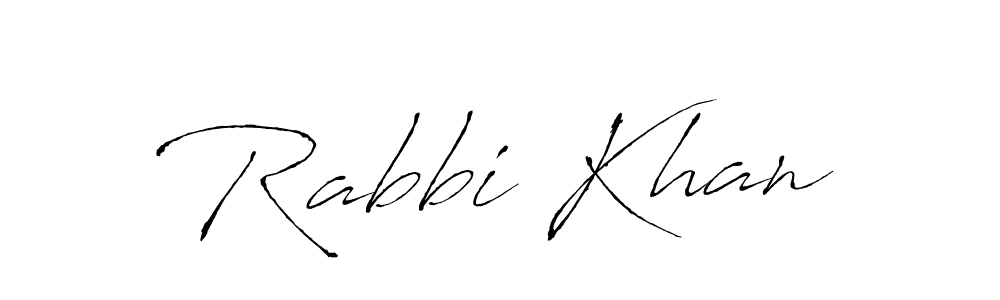 Create a beautiful signature design for name Rabbi Khan. With this signature (Antro_Vectra) fonts, you can make a handwritten signature for free. Rabbi Khan signature style 6 images and pictures png