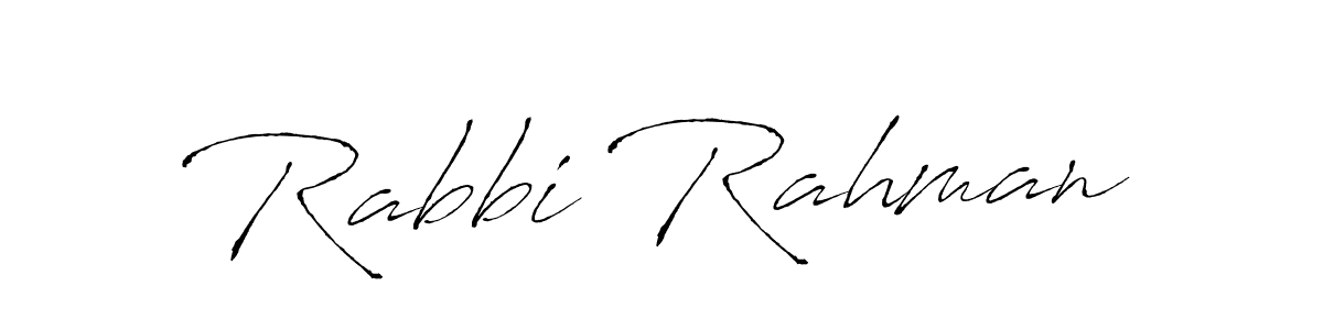 Make a beautiful signature design for name Rabbi Rahman. With this signature (Antro_Vectra) style, you can create a handwritten signature for free. Rabbi Rahman signature style 6 images and pictures png