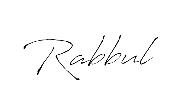 How to make Rabbul signature? Antro_Vectra is a professional autograph style. Create handwritten signature for Rabbul name. Rabbul signature style 6 images and pictures png