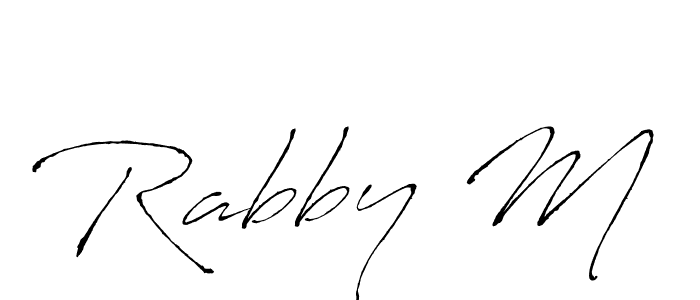 Once you've used our free online signature maker to create your best signature Antro_Vectra style, it's time to enjoy all of the benefits that Rabby M name signing documents. Rabby M signature style 6 images and pictures png