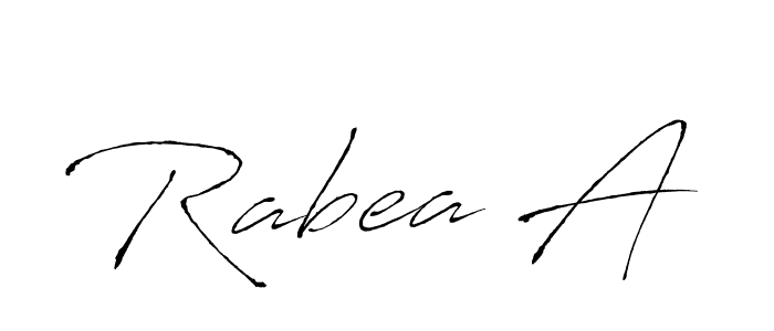 Rabea A stylish signature style. Best Handwritten Sign (Antro_Vectra) for my name. Handwritten Signature Collection Ideas for my name Rabea A. Rabea A signature style 6 images and pictures png