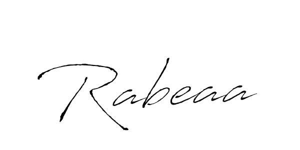 Use a signature maker to create a handwritten signature online. With this signature software, you can design (Antro_Vectra) your own signature for name Rabeaa. Rabeaa signature style 6 images and pictures png
