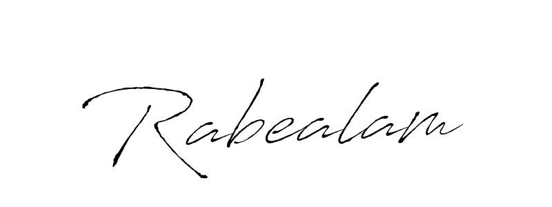 Use a signature maker to create a handwritten signature online. With this signature software, you can design (Antro_Vectra) your own signature for name Rabealam. Rabealam signature style 6 images and pictures png