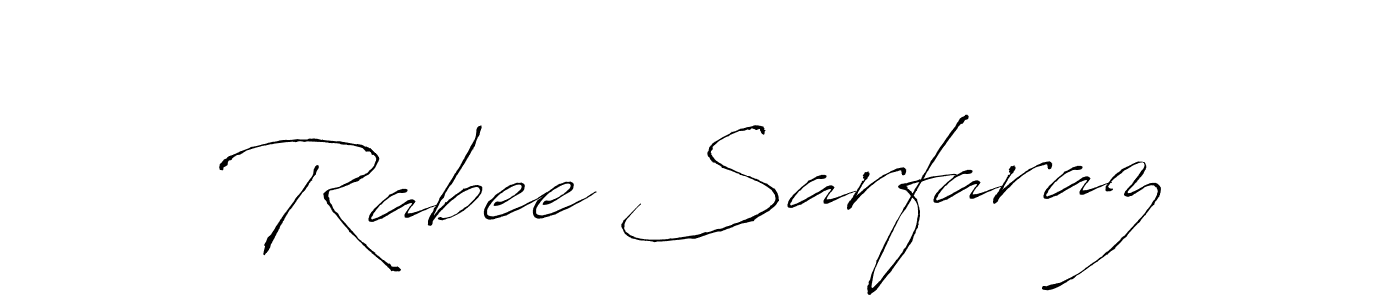 Make a beautiful signature design for name Rabee Sarfaraz. With this signature (Antro_Vectra) style, you can create a handwritten signature for free. Rabee Sarfaraz signature style 6 images and pictures png