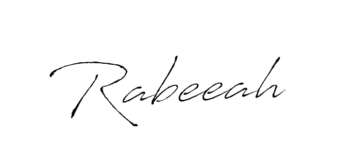 Design your own signature with our free online signature maker. With this signature software, you can create a handwritten (Antro_Vectra) signature for name Rabeeah. Rabeeah signature style 6 images and pictures png