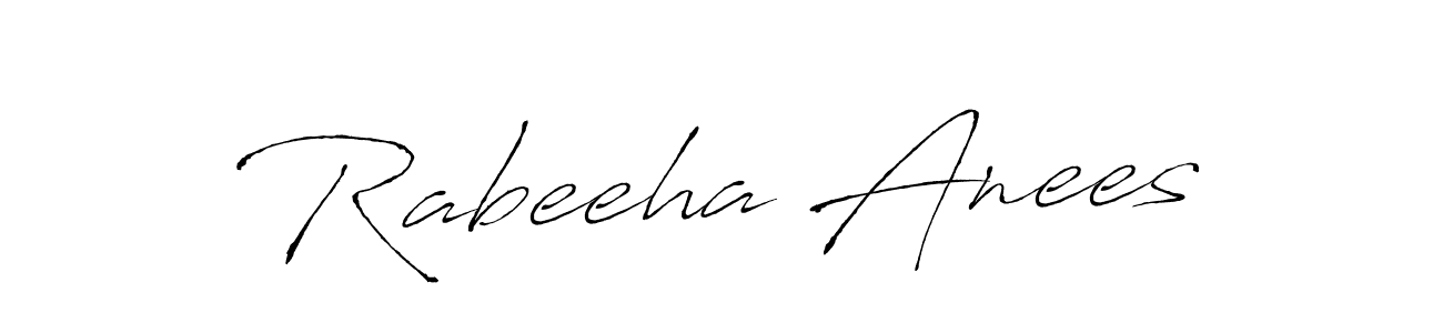 This is the best signature style for the Rabeeha Anees name. Also you like these signature font (Antro_Vectra). Mix name signature. Rabeeha Anees signature style 6 images and pictures png