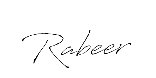 Antro_Vectra is a professional signature style that is perfect for those who want to add a touch of class to their signature. It is also a great choice for those who want to make their signature more unique. Get Rabeer name to fancy signature for free. Rabeer signature style 6 images and pictures png