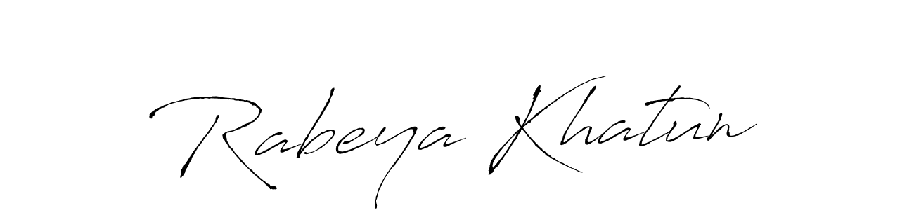 Make a beautiful signature design for name Rabeya Khatun. With this signature (Antro_Vectra) style, you can create a handwritten signature for free. Rabeya Khatun signature style 6 images and pictures png