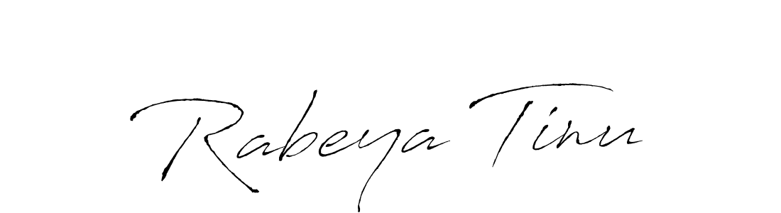 The best way (Antro_Vectra) to make a short signature is to pick only two or three words in your name. The name Rabeya Tinu include a total of six letters. For converting this name. Rabeya Tinu signature style 6 images and pictures png