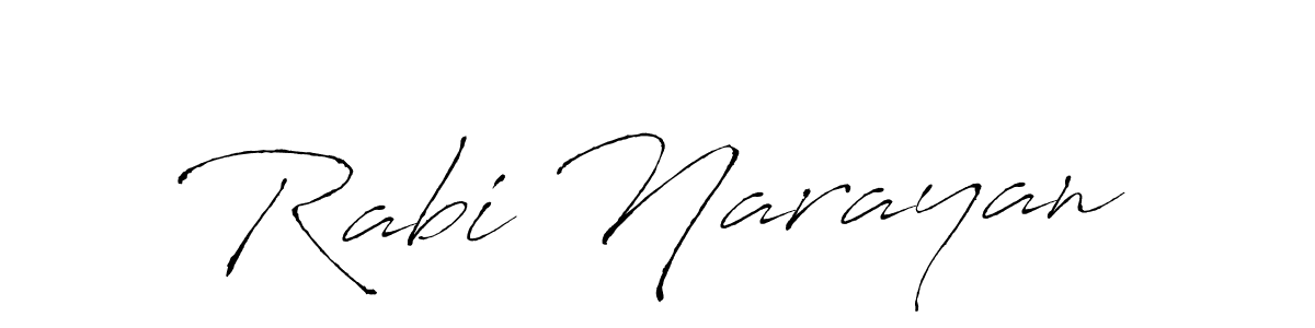 Design your own signature with our free online signature maker. With this signature software, you can create a handwritten (Antro_Vectra) signature for name Rabi Narayan. Rabi Narayan signature style 6 images and pictures png