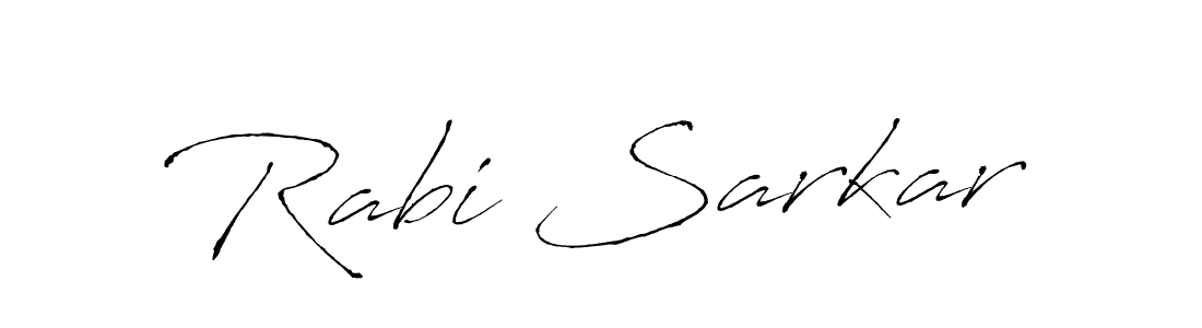 Create a beautiful signature design for name Rabi Sarkar. With this signature (Antro_Vectra) fonts, you can make a handwritten signature for free. Rabi Sarkar signature style 6 images and pictures png