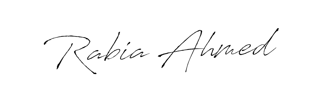 Rabia Ahmed stylish signature style. Best Handwritten Sign (Antro_Vectra) for my name. Handwritten Signature Collection Ideas for my name Rabia Ahmed. Rabia Ahmed signature style 6 images and pictures png