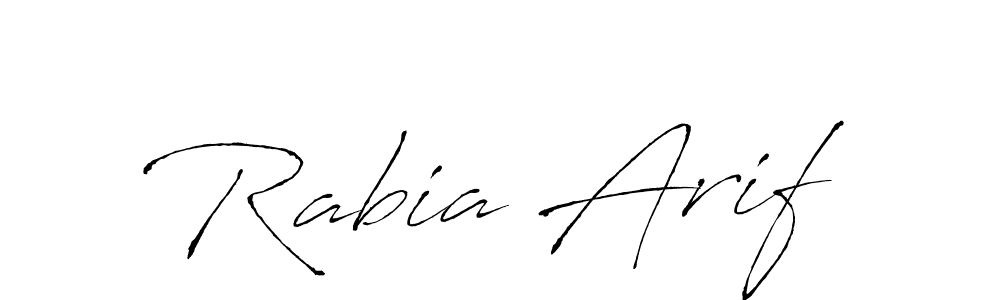 The best way (Antro_Vectra) to make a short signature is to pick only two or three words in your name. The name Rabia Arif include a total of six letters. For converting this name. Rabia Arif signature style 6 images and pictures png