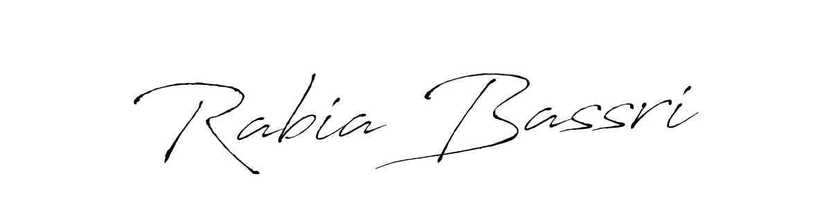 How to make Rabia Bassri name signature. Use Antro_Vectra style for creating short signs online. This is the latest handwritten sign. Rabia Bassri signature style 6 images and pictures png