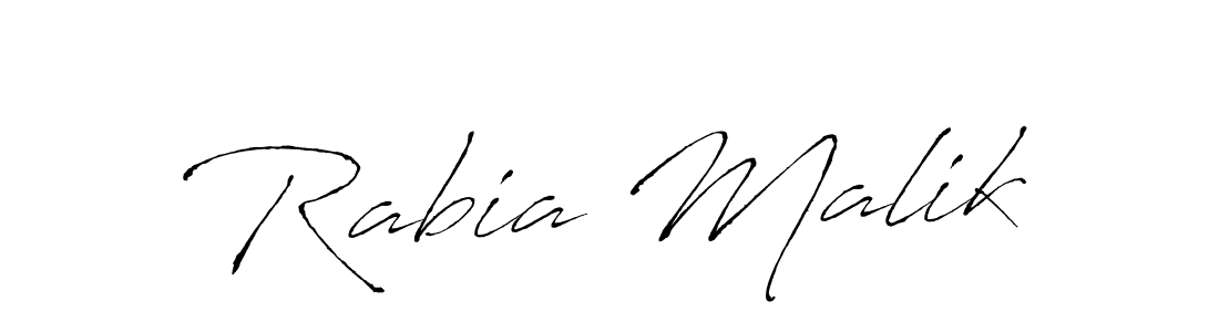 How to make Rabia Malik name signature. Use Antro_Vectra style for creating short signs online. This is the latest handwritten sign. Rabia Malik signature style 6 images and pictures png