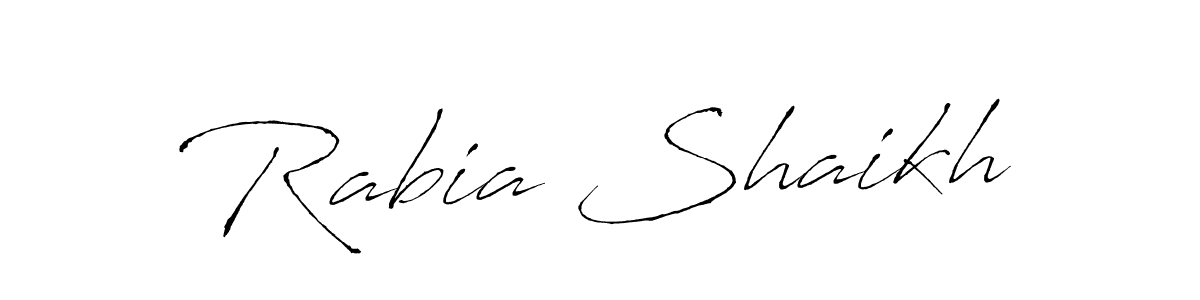 Make a beautiful signature design for name Rabia Shaikh. With this signature (Antro_Vectra) style, you can create a handwritten signature for free. Rabia Shaikh signature style 6 images and pictures png