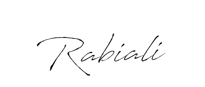 How to make Rabiali name signature. Use Antro_Vectra style for creating short signs online. This is the latest handwritten sign. Rabiali signature style 6 images and pictures png