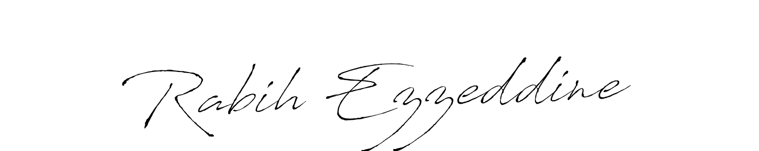 The best way (Antro_Vectra) to make a short signature is to pick only two or three words in your name. The name Rabih Ezzeddine include a total of six letters. For converting this name. Rabih Ezzeddine signature style 6 images and pictures png