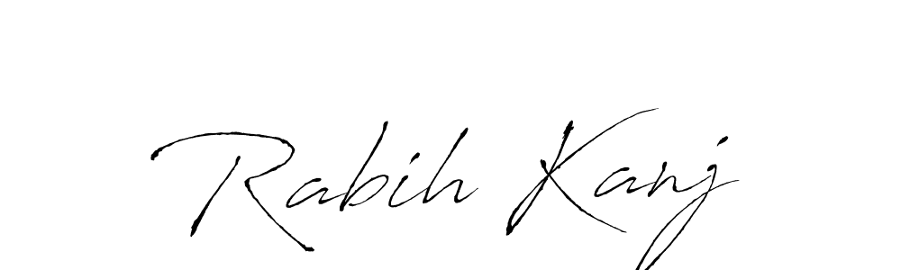 You should practise on your own different ways (Antro_Vectra) to write your name (Rabih Kanj) in signature. don't let someone else do it for you. Rabih Kanj signature style 6 images and pictures png