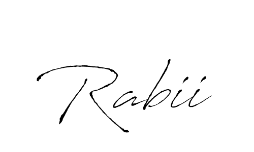 How to make Rabii name signature. Use Antro_Vectra style for creating short signs online. This is the latest handwritten sign. Rabii signature style 6 images and pictures png