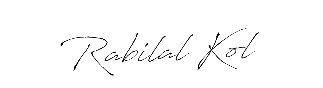 Make a beautiful signature design for name Rabilal Kol. With this signature (Antro_Vectra) style, you can create a handwritten signature for free. Rabilal Kol signature style 6 images and pictures png