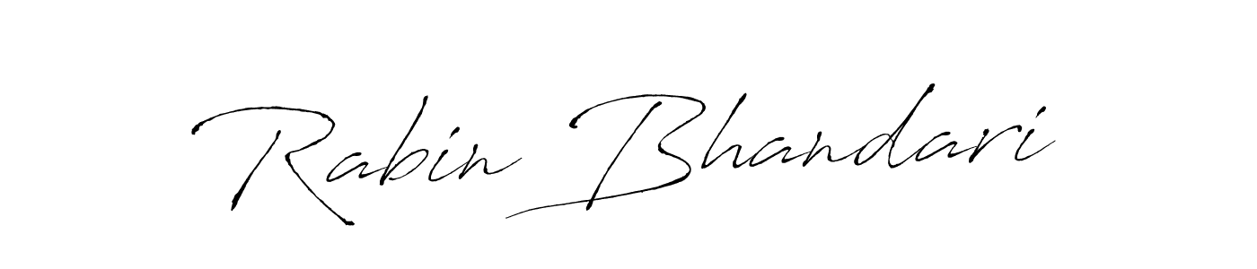 How to make Rabin Bhandari name signature. Use Antro_Vectra style for creating short signs online. This is the latest handwritten sign. Rabin Bhandari signature style 6 images and pictures png