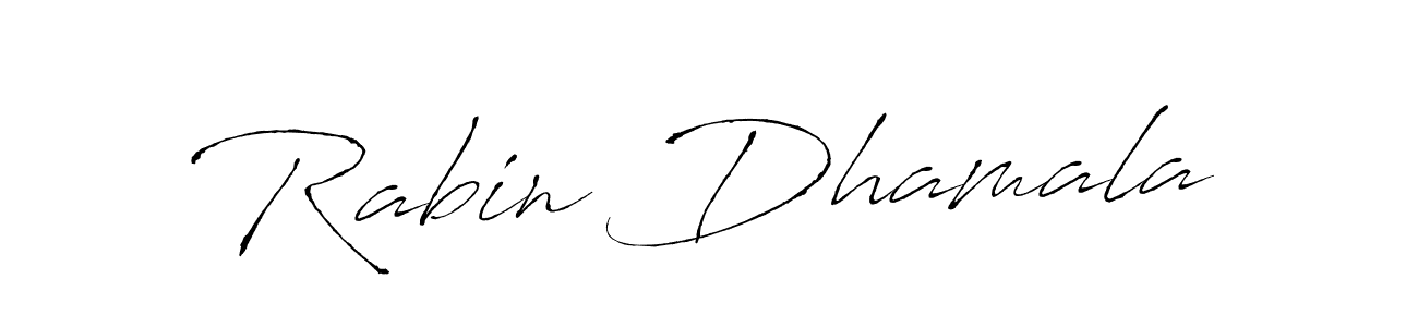 How to make Rabin Dhamala name signature. Use Antro_Vectra style for creating short signs online. This is the latest handwritten sign. Rabin Dhamala signature style 6 images and pictures png