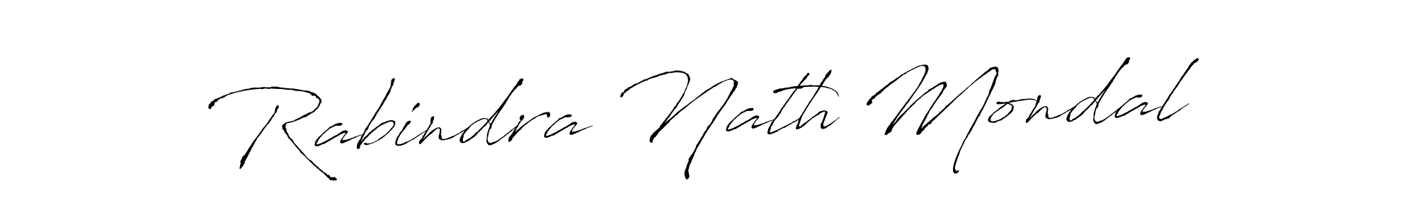 How to make Rabindra Nath Mondal name signature. Use Antro_Vectra style for creating short signs online. This is the latest handwritten sign. Rabindra Nath Mondal signature style 6 images and pictures png