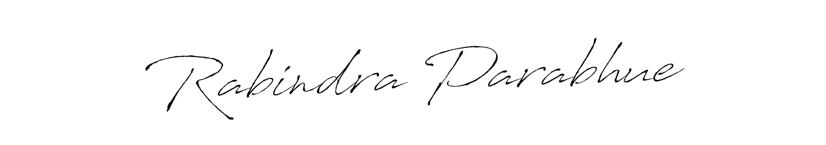 Create a beautiful signature design for name Rabindra Parabhue. With this signature (Antro_Vectra) fonts, you can make a handwritten signature for free. Rabindra Parabhue signature style 6 images and pictures png