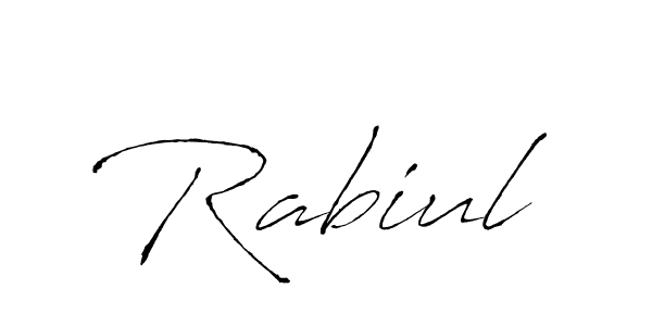 How to make Rabiul name signature. Use Antro_Vectra style for creating short signs online. This is the latest handwritten sign. Rabiul signature style 6 images and pictures png