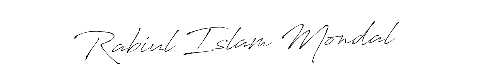 How to make Rabiul Islam Mondal name signature. Use Antro_Vectra style for creating short signs online. This is the latest handwritten sign. Rabiul Islam Mondal signature style 6 images and pictures png