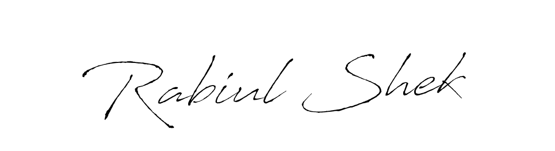 Make a beautiful signature design for name Rabiul Shek. With this signature (Antro_Vectra) style, you can create a handwritten signature for free. Rabiul Shek signature style 6 images and pictures png