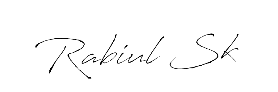 How to make Rabiul Sk signature? Antro_Vectra is a professional autograph style. Create handwritten signature for Rabiul Sk name. Rabiul Sk signature style 6 images and pictures png