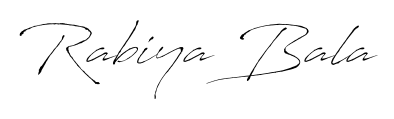 A modern signature idea for name Rabiya Bala using Antro_Vectra font. Clean strokes and elegant curves make it stand out instantly. Rabiya Bala signature style 6 images and pictures png