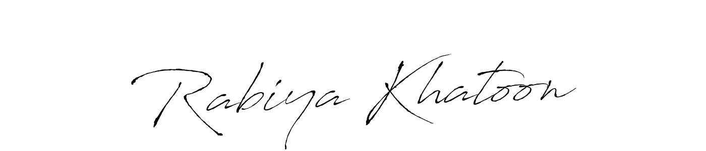 Antro_Vectra is a professional signature style that is perfect for those who want to add a touch of class to their signature. It is also a great choice for those who want to make their signature more unique. Get Rabiya Khatoon name to fancy signature for free. Rabiya Khatoon signature style 6 images and pictures png