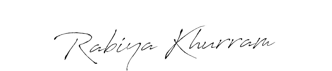 The best way (Antro_Vectra) to make a short signature is to pick only two or three words in your name. The name Rabiya Khurram include a total of six letters. For converting this name. Rabiya Khurram signature style 6 images and pictures png