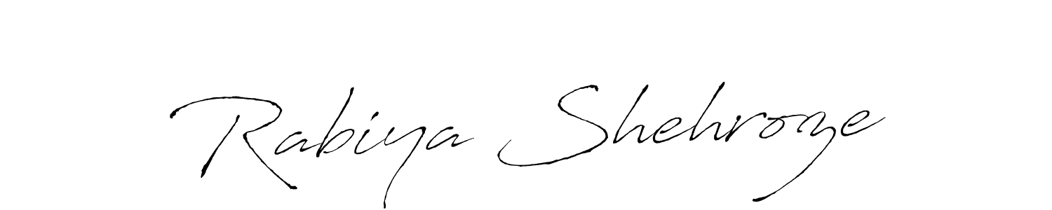 Antro_Vectra is a professional signature style that is perfect for those who want to add a touch of class to their signature. It is also a great choice for those who want to make their signature more unique. Get Rabiya Shehroze name to fancy signature for free. Rabiya Shehroze signature style 6 images and pictures png