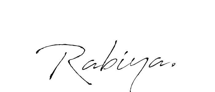 Make a beautiful signature design for name Rabiya.. With this signature (Antro_Vectra) style, you can create a handwritten signature for free. Rabiya. signature style 6 images and pictures png
