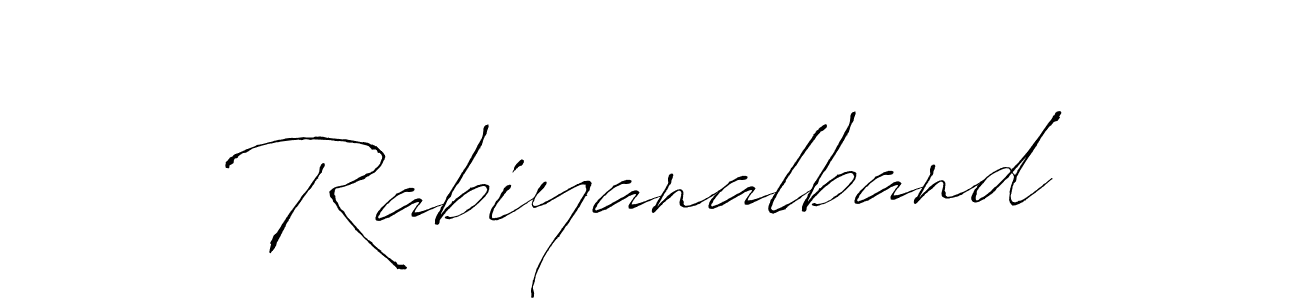 Also we have Rabiyanalband name is the best signature style. Create professional handwritten signature collection using Antro_Vectra autograph style. Rabiyanalband signature style 6 images and pictures png