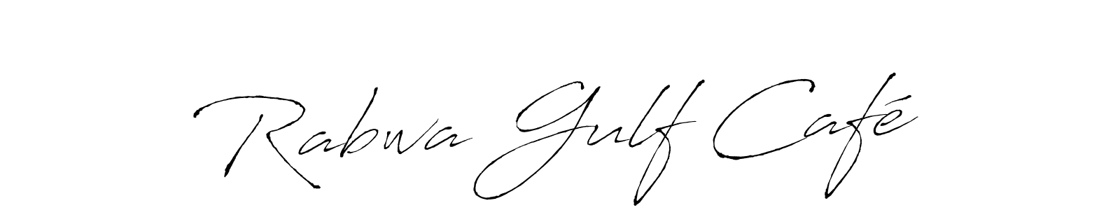 Antro_Vectra is a professional signature style that is perfect for those who want to add a touch of class to their signature. It is also a great choice for those who want to make their signature more unique. Get Rabwa Gulf Café name to fancy signature for free. Rabwa Gulf Café signature style 6 images and pictures png