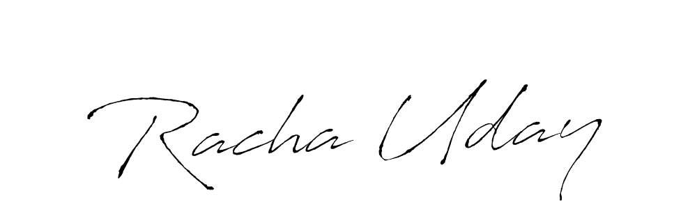 It looks lik you need a new signature style for name Racha Uday. Design unique handwritten (Antro_Vectra) signature with our free signature maker in just a few clicks. Racha Uday signature style 6 images and pictures png